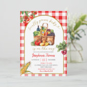 Invitation Baby shower du marché de l'éleveur de bébés local (Debout devant)