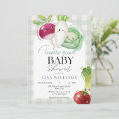 Invitation Baby shower du marché de l'éleveur de bébés local (Debout devant)