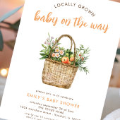 Invitation Baby shower du marché des fermiers à script cultiv