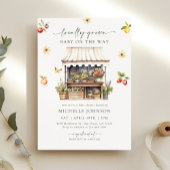 Invitation Baby shower du marché des fermiers rustiques culti