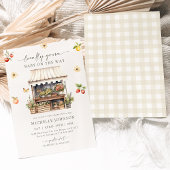 Invitation Baby shower du marché des fermiers rustiques culti