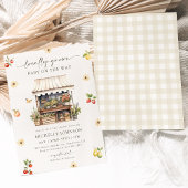 Invitation Baby shower du marché des fermiers rustiques culti