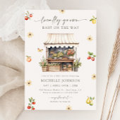 Invitation Baby shower du marché des fermiers rustiques culti