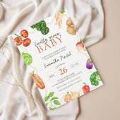 Invitation Baby shower du marché des fermiers rustiques culti