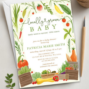 Invitation Baby shower du marché des producteurs de bébés cul