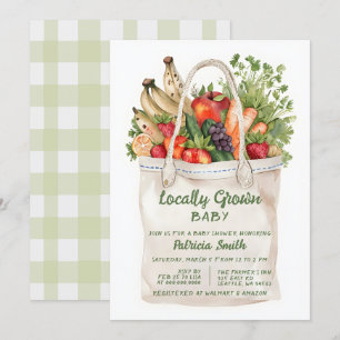 Invitation Baby shower du marché des producteurs de bébés cul