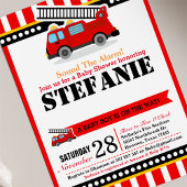 Invitation Baby shower du moteur d'incendie