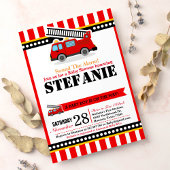 Invitation Baby shower du moteur d'incendie