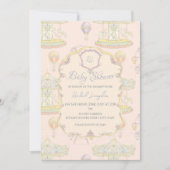 Invitation Baby shower du parc d'attractions Fairytale Vintag (Devant)