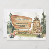 Invitation Baby shower du parc national du Woodland (Devant)