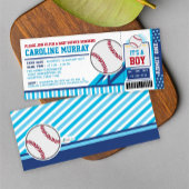 Invitation Baby shower du pass de baseball