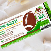 Invitation Baby shower du pass de bille FootBall d