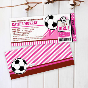 Invitation Baby shower du pass pour le football