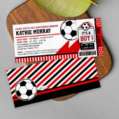 Invitation Baby shower du pass pour le football