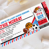 Invitation Baby shower du pass pour le sport
