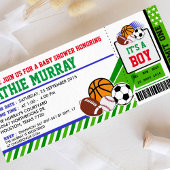 Invitation Baby shower du pass pour le sport