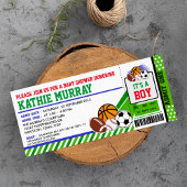 Invitation Baby shower du pass pour le sport