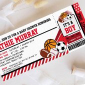 Invitation Baby shower du pass pour le sport