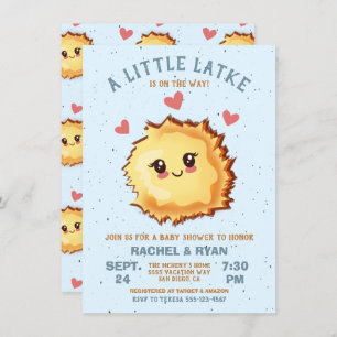 Invitation Baby shower du petit Latke Hanoukka
