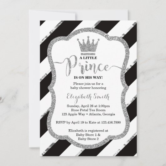 Invitation Baby shower du Petit Prince, Faux Parti (Devant)