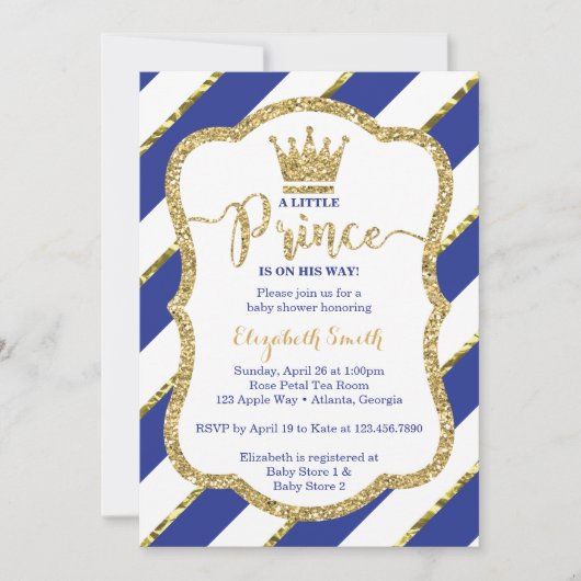 Invitation Baby shower du Petit Prince, Faux Parti (Devant)