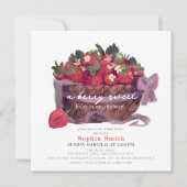 Invitation Baby shower du premier panier de fraises Berry (Devant)