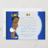 Invitation Baby shower du Prince afro-américain (Dos)