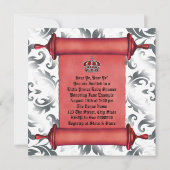 Invitation Baby Shower du Prince Royal Rouge (Dos)