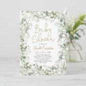 Invitation Baby shower du souffle du bébé (Debout devant)