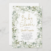 Invitation Baby shower du souffle du bébé (Devant / Derrière)