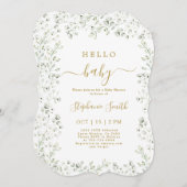 Invitation Baby shower du souffle du bébé (Devant / Derrière)