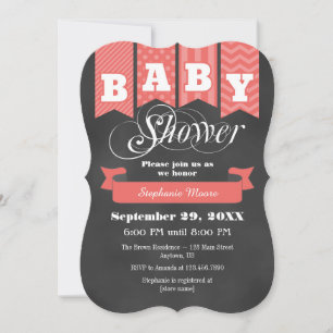 Invitation Baby shower du tableau de bord de corai