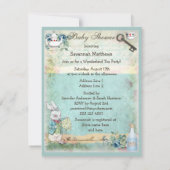 Invitation Baby shower du Tea Party de Mad Hatter Wonderland (Dos)