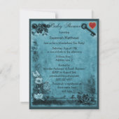 Invitation Baby shower du Tea Party de Mad Hatter Wonderland (Dos)