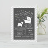 Invitation Baby shower du Terrier des Hautes-Terres-de-l'Oues (Debout devant)