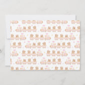 Invitation Baby shower du train Bear Pink (Dos)