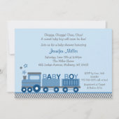 Invitation Baby shower du train Choo Choo (Devant)