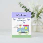 Invitation Baby shower du train Choo Choo (Debout devant)