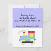 Invitation Baby shower du train Choo Choo (Dos)