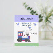 Invitation Baby shower du train Choo Choo (Debout devant)