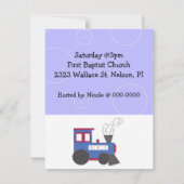 Invitation Baby shower du train Choo Choo (Dos)