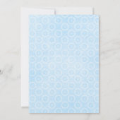 Invitation Baby shower du train de la cigogne bleu (Dos)