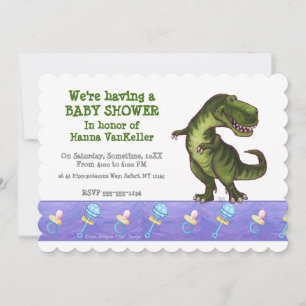 Invitation Baby shower du Tyrannosaurus