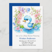 Invitation Baby shower Duck Boy (Devant / Derrière)