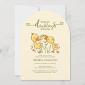Invitation Baby shower Duckkling Twins (Devant)