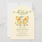 Invitation Baby shower Duckkling Twins (Devant)