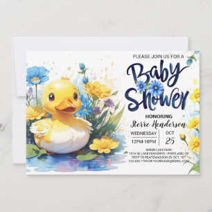 Invitation baby shower Duckling Pond