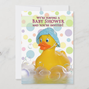 INVITATION baby shower - DUCKY ET BUBBLES