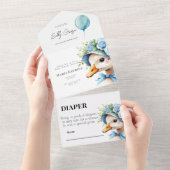 Invitation Baby shower d'un sot goose (Déchirure)