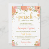 Invitation Baby shower d'une petite fille de pêche (Devant)